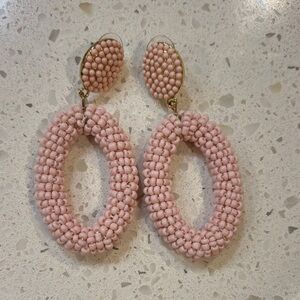 Baublebar Hansa Blush/Pink Beaded Hoop Earrings